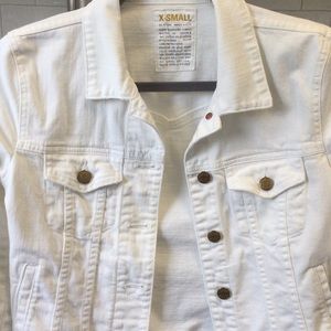 White J Crew jean jacket size x small